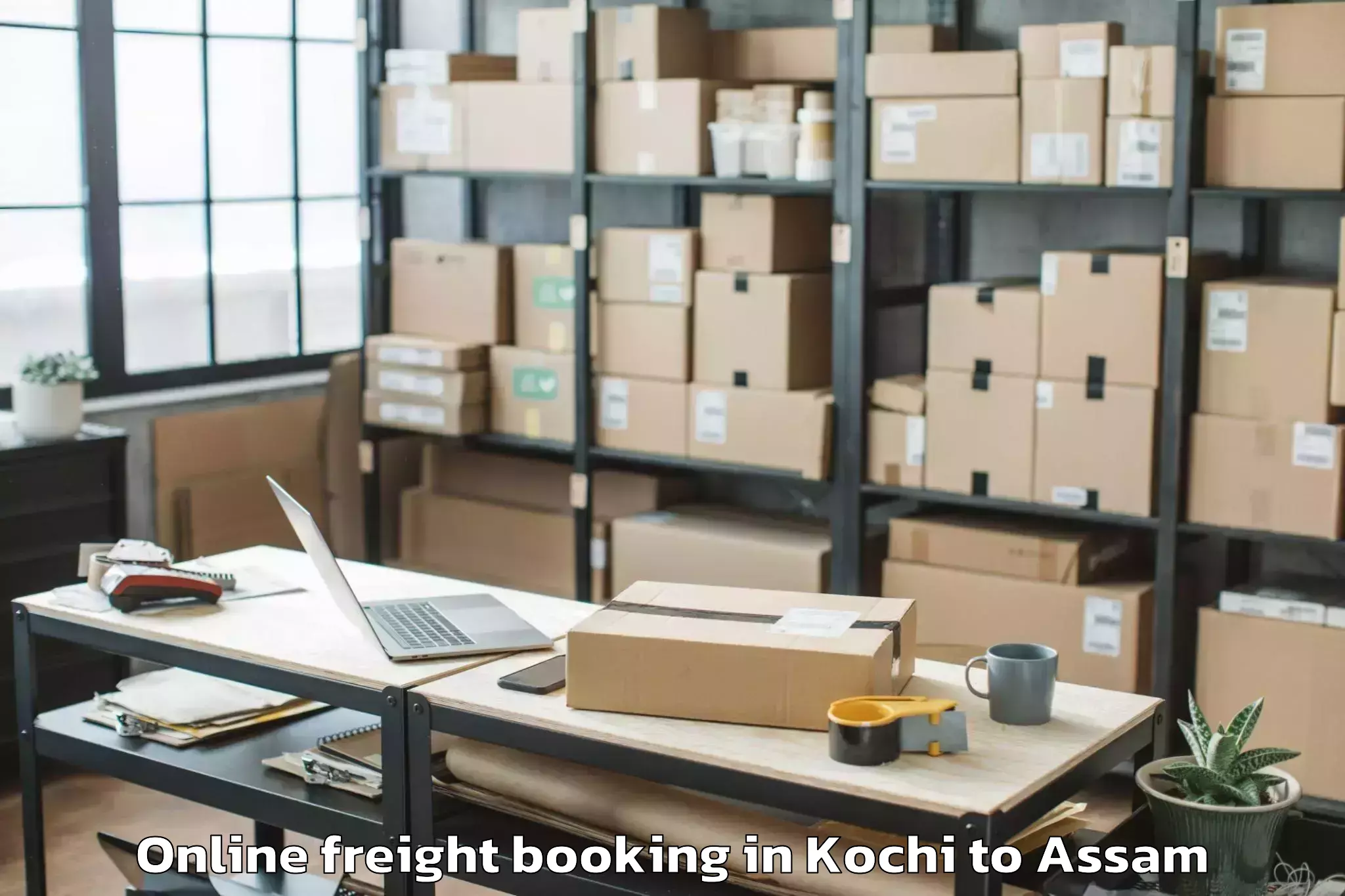 Book Kochi to Bhergaon Online Freight Booking Online